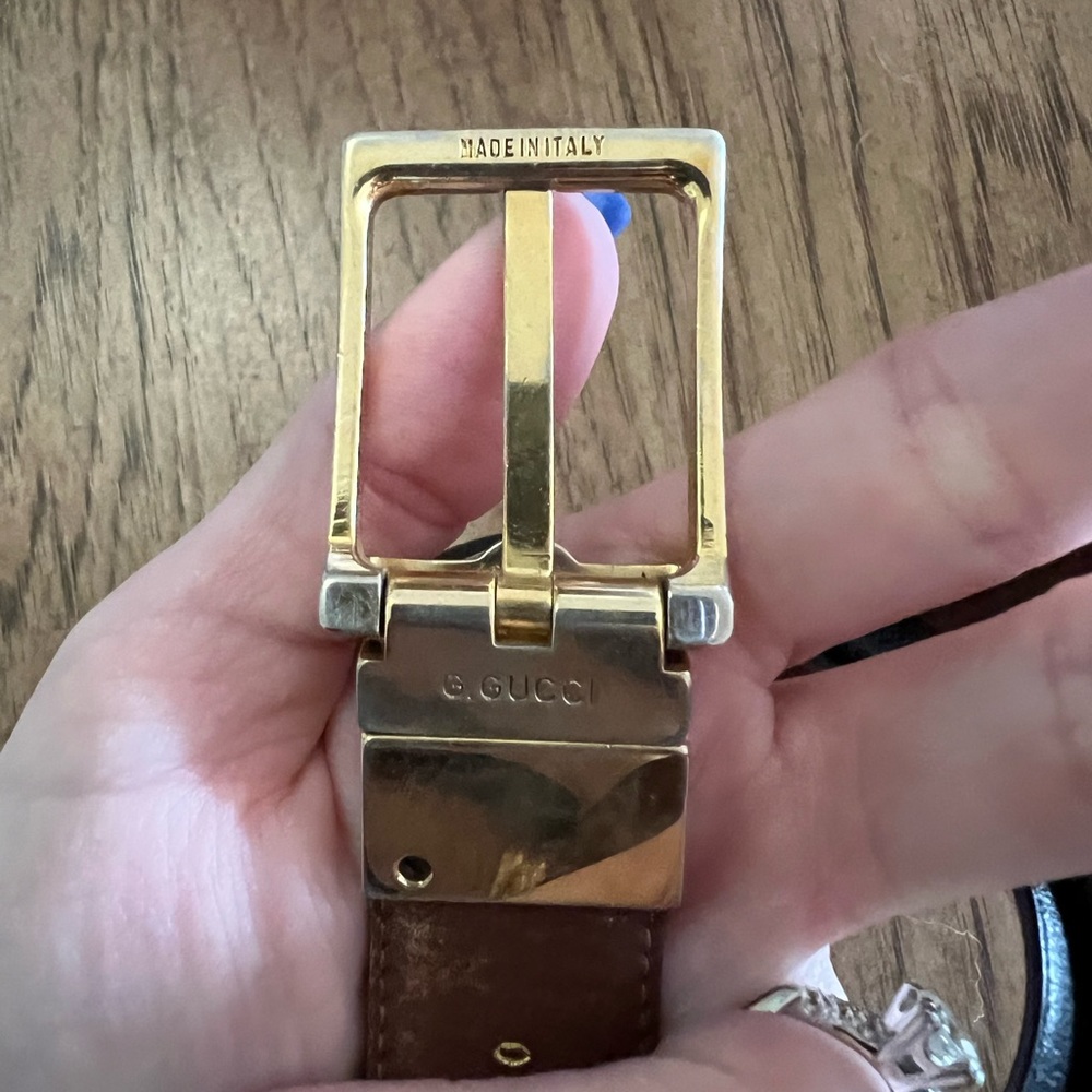 Men’s two tone Gucci belt - Picture 4 of 5